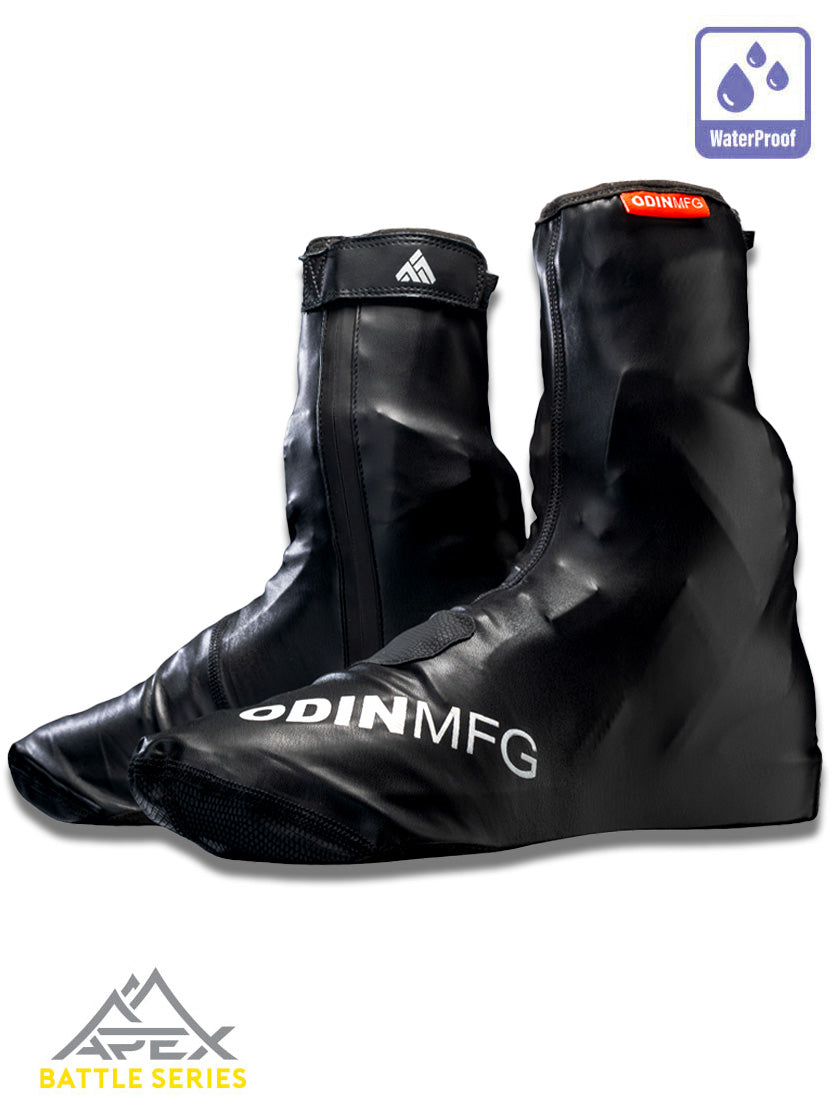 Odin Mfg waterproof motorcycle boot covers in black