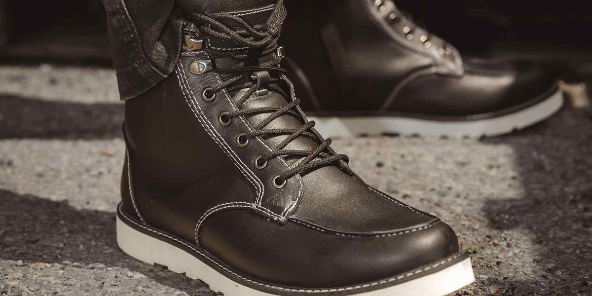 Men's leather moc toe boots by Odin Mfg