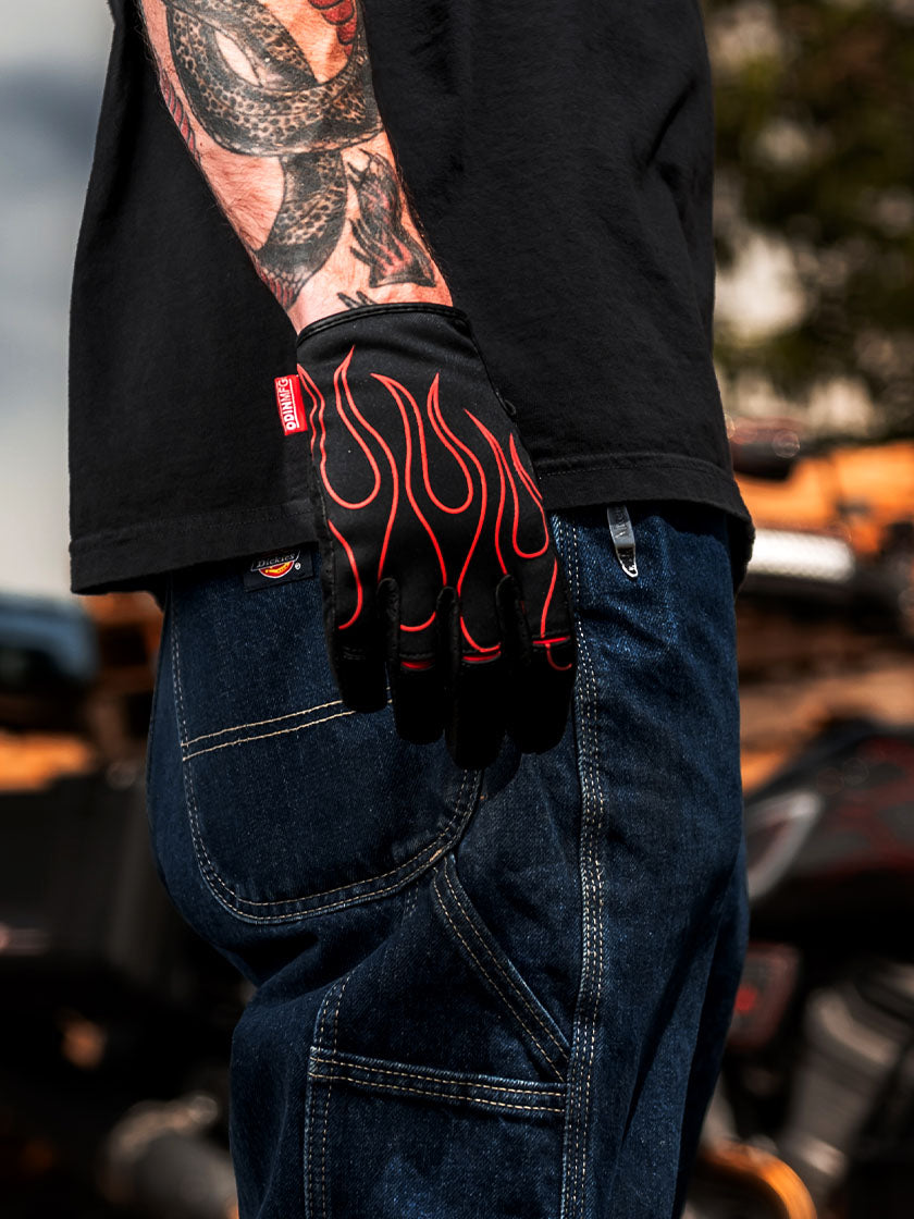 Combustion SMX Gloves - Red Pinstripe Flame – Odin Mfg