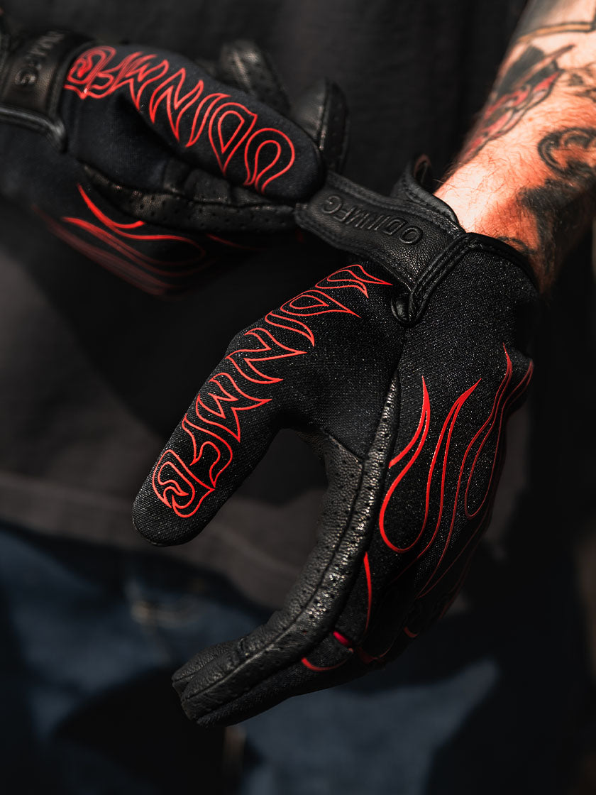 Combustion SMX Gloves - Red Pinstripe Flame – Odin Mfg