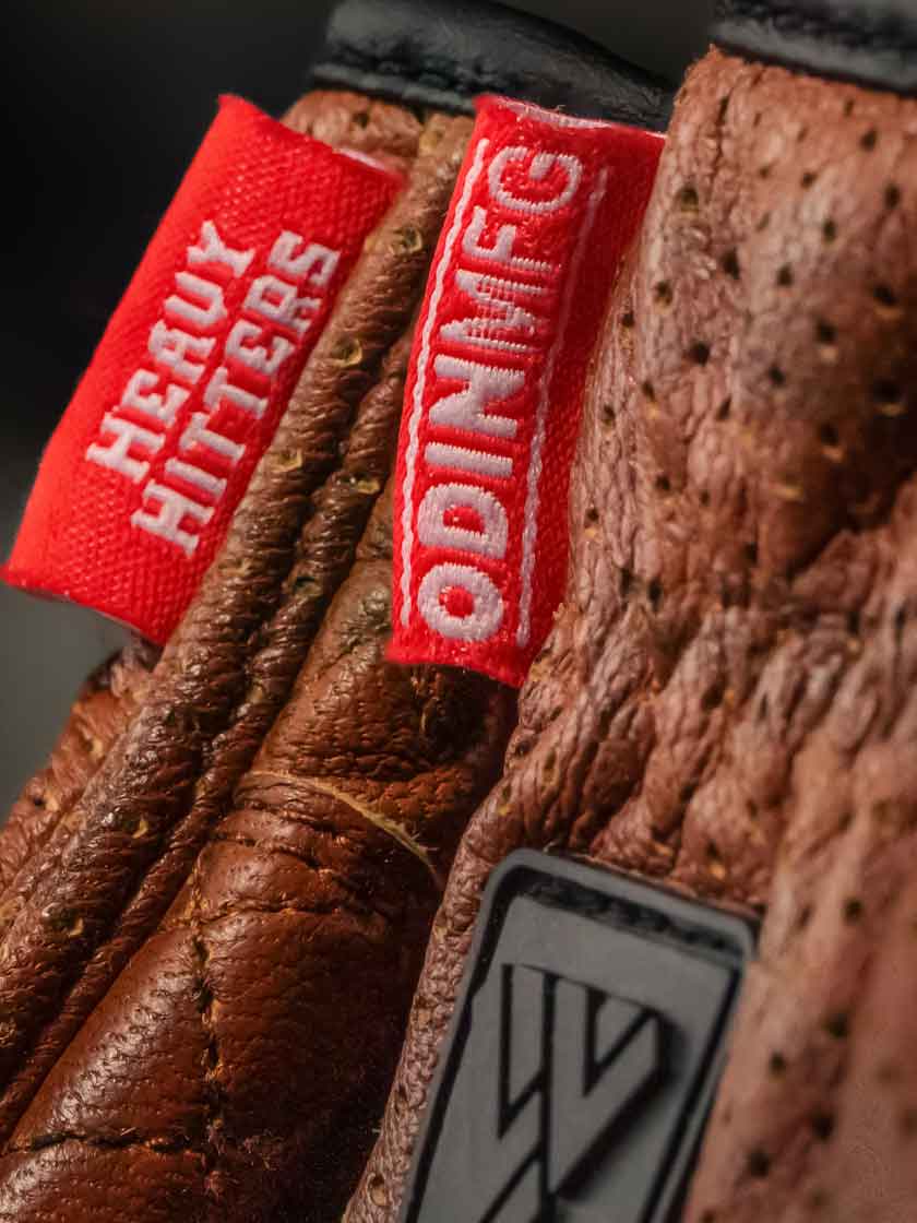 D3O Heavy Hitters Motorcycle Gloves - Wax Brown Perforated