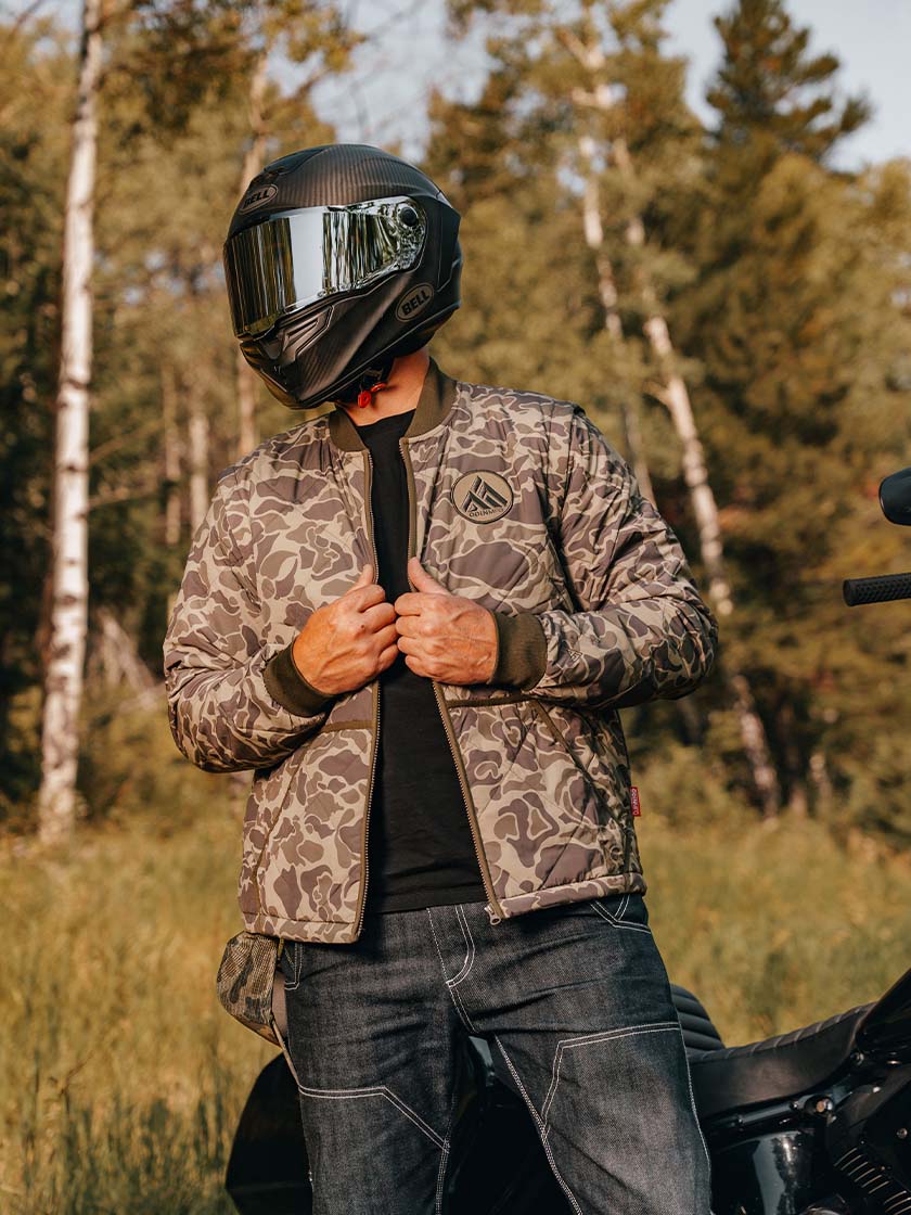 The Camo Bomber Jacket – Motorcycle Riding Jacket | Odin Mfg