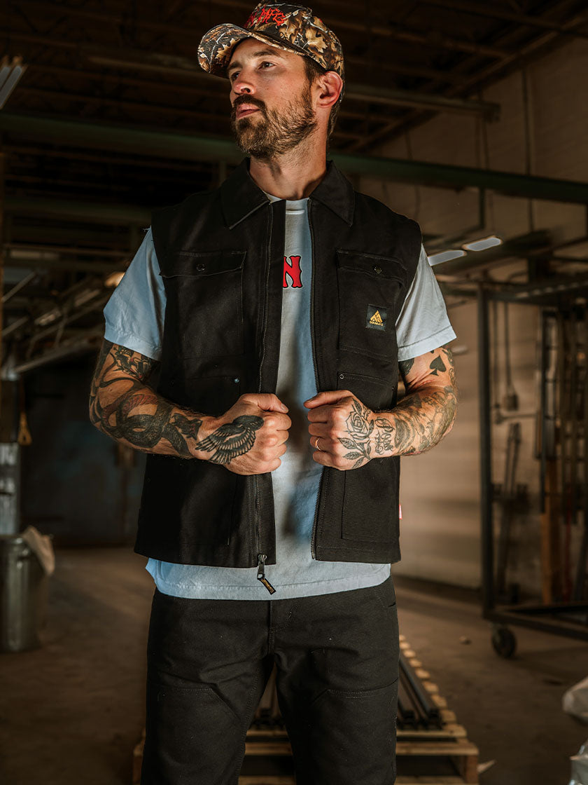Duck Canvas Removable Sleeve Shop Jacket - Odin Mfg