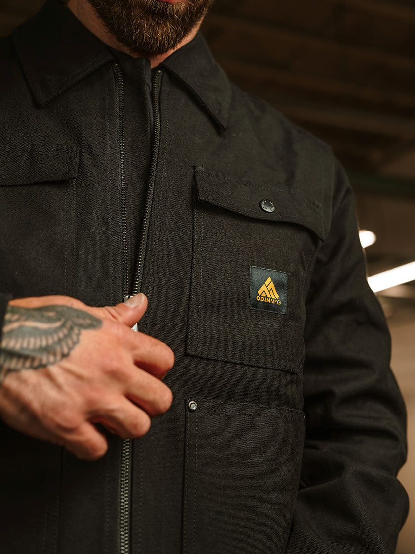 Duck Canvas Removable Sleeve Shop Jacket - Odin Mfg
