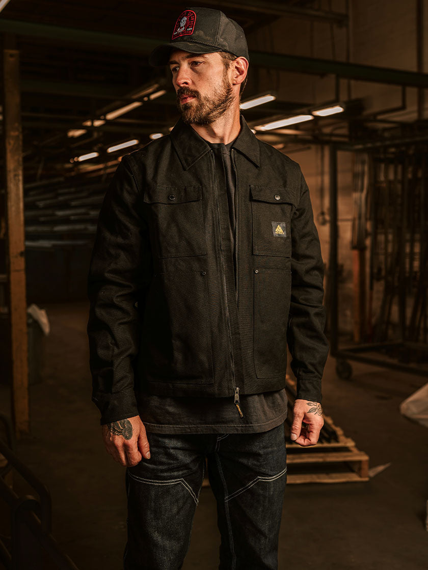 Duck Canvas Removable Sleeve Shop Jacket - Odin Mfg