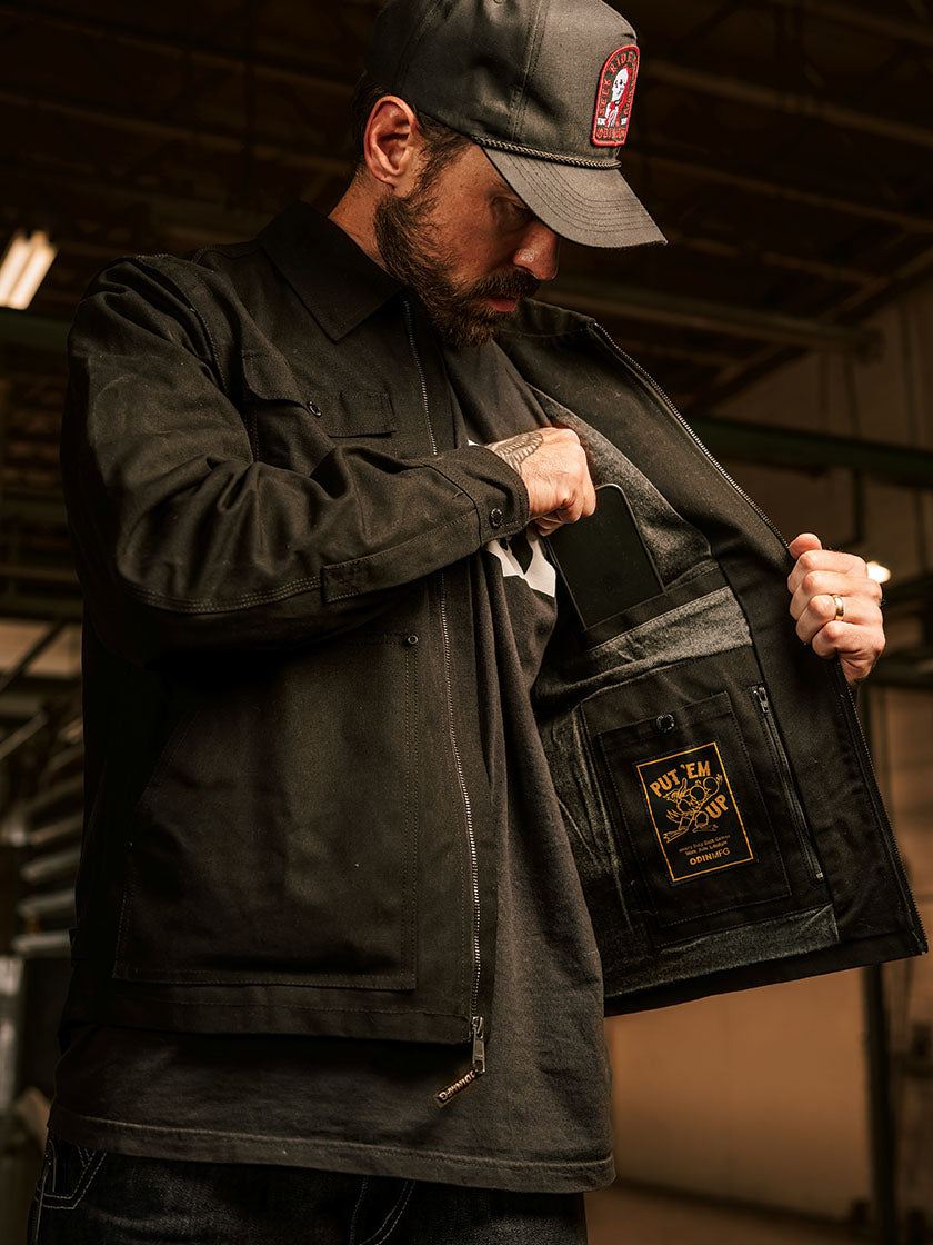 Duck Canvas Removable Sleeve Shop Jacket - Odin Mfg