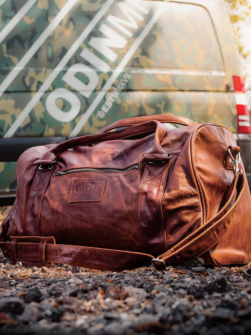 Odin Mfg Leather Duffle Bag - 40L | Travel-Ready Gear Bag