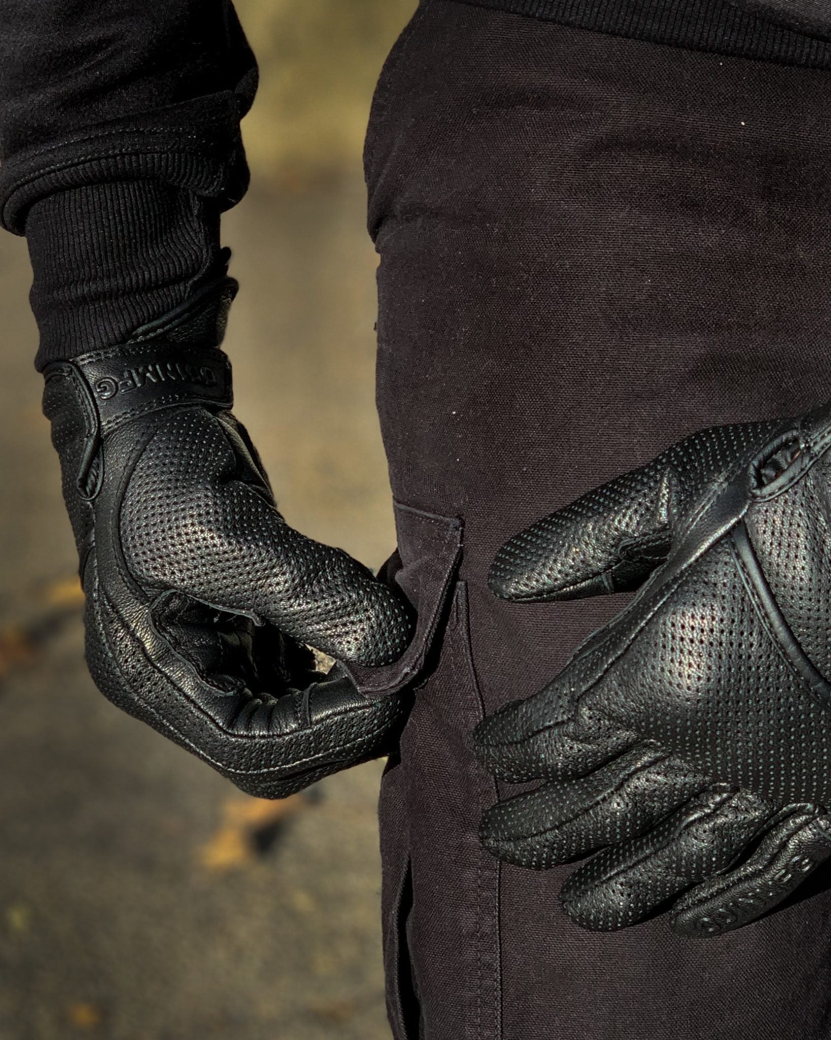 D3O Heavy Hitters Motorcycle Gloves - Black Perforated – Odin Mfg