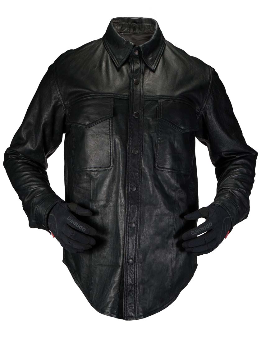 Men's Leather Shirt L Men's Leather Shirt L