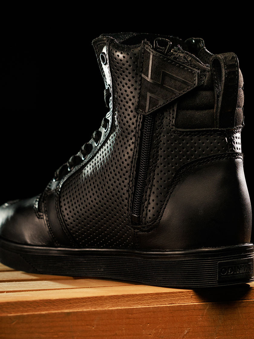 Apex Aero Perforated Motorcycle Shoes - Black – Odin Mfg