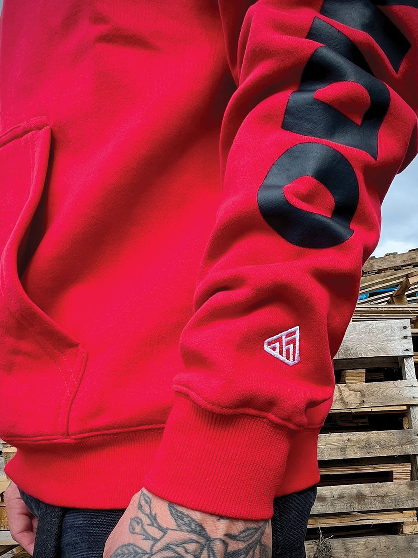 Supreme hoodie shop sleeve logo