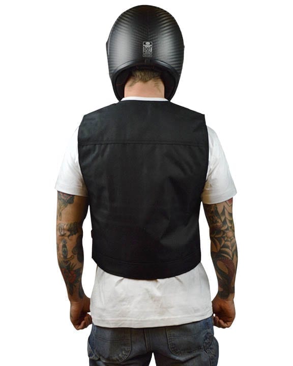 The Alliance Motorcycle Vest - UltraLight Black Cordura – Odin Mfg
