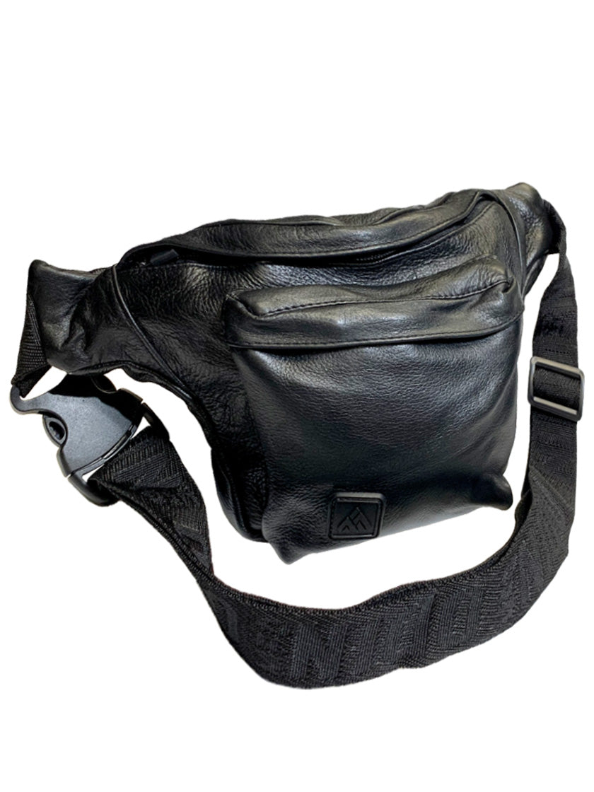 Leather Fanny Pack - Black